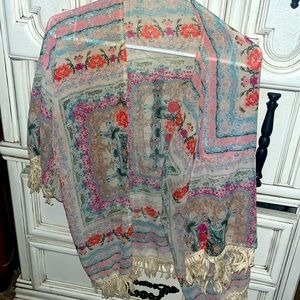 Sheer floral coverup
